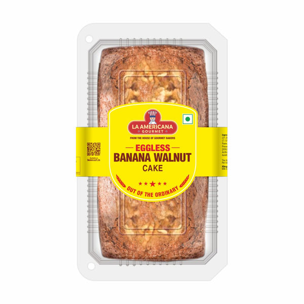 Eggless Banana Walnut Cake