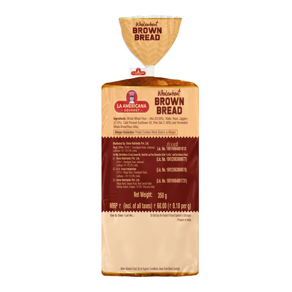 WholeWheat Brown Bread 350g